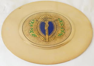 Ornate French antique solid silver gilt Gothic Chapel Set